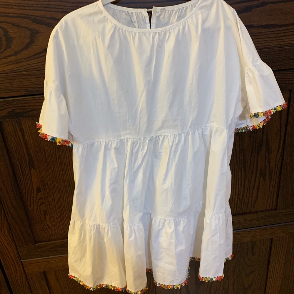 White mini boutique dress